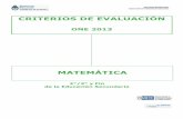 MATEMÁTICA - PARA JEFATURAS REGIONALES Y DISTRITALES · 2013-04-26 · de conceptos Resolver cálculos a través de diferentes estrategias Resolución de situa-ciones en contextos