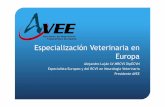 Especialización Veterinaria en Europaavede.org/portal1/images/content/Presentacion-AVEDE.pdf · OCV ANEMBE ANAPORC ETC. EBVS EuropeanBoardof VeterinarySpecializacion. EBVS 1996 :