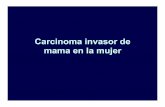 Carcinoma invasor de mama en la mujer - WebHost4Lifemauriciolema.webhost4life.com/capacitacionNUEVA2013/files/01_CaMama... · Carcinoma invasor de mama en la mujer Tamizaje • Recomendaciones