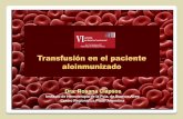 Transfusión en el paciente aloinmunizado- Utilizar unidades idénticas en Fenotipo Rh y K - Cuando sea posible , extender Jk (Jka) , Fy(a) y S - 7° Simposio Anual de Sickle Cell