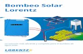 Bombeo Solar Lorentz instalación solar se puede hacer en pocas horas con pocos elementos y sin riesgos de altura. Independencia de los combusti-bles. La energía solar es infinita,