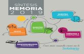 SÍNTESIS MEMORIA 2019...La Memoria de Sostenibilidad 2019 presenta su versión completa en la página web Diseño GPV Brand-Harold Palacios/ CONTACTOS: Edison Viteri, eviteri@solidario.fin.ec
