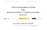 Programación de aula Biología y Geología 3 ESO...La materia de Biología y Geología de 4º de ESO es objeto de cofinanciación del Fondo Social Europeo (FSE). “El FSE invierte