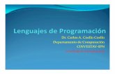 Dr. Carlos A. Coello Departamento de Computación CINVESTAV ...delta.cs.cinvestav.mx/~ccoello/lenguajes/clase3-lenguajes-2016.pdf · Los programas en FORTRAN se dividen en 2 partes: