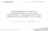 LINEAMIENTOS PARA LAieem.org.mx/UTAPE/descargas/lineamientos-vocales-2017-2018.pdf · bajo la Norma Internacional ISO 9001:2008, para proveer de personal calificado que asegure el