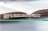 Informe Técnico de la Evaluación NAEP de …...Resumen Ejecutivo En 2003 la evaluación NAEP de matemáticas se administró en español, a modo de prueba, a estudiantes de escuelas