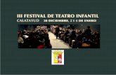 III FESTIVAL DE TEATRO INFANTIL - Calatayud · 2017-12-05 · Acróbata aérea especializada en aro aéreo, trapecio, telas y trapecio de dúo. Iniciada en portes acrobáticos y mástil