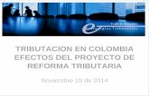 TRIBUTACION EN COLOMBIA EFECTOS DEL PROYECTO DE … · 10. Los efectos de las NIIF 11. Las tarifas de las personas naturales 12. Los efectos en el recaudo de la pasada reforma tributaria