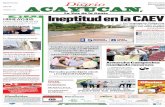 NòMERO 5313 Ineptitud en la CAEV - Diario de Acayucan · 2017-02-08 · ropas, sin embargo la presidenta del Patro- ... preguntaba ÒÀCu l es m s de culpa: la que peca por la paga