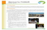 Memoria FAMAR - FAMAR BLOG FAMAR curso 12/13 A continuación te presentamos la Memoria de Actividades del programa de voluntariado y educación ambiental FAMAR (de FAnergógamas MARinas)