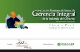 Programa de formación - Asocem 2018 Lima FINAL.pdf · Ejecutivo de la Federación Iberoamericana del Hormigón Premezclado y uno de los pocos latinoamericanos que han sido miembros