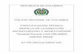 REPÚBLICA DE COLOMBIA - Policía Nacional de Colombia · En los extremos de la venera se deben ubicar uno, dos o tres biseles, los cuales representan las veces de otorgada la medalla.