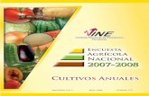 Encuesta Agrícola Nacional 2007-2008 ine/EAN/EAN 2007...2007– 2008. Cuadro 9. Número de explotaciones, superficie y producción de pepino común. Año agrícola 2007 – 2008.