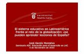El sistema educativo en Latinoamérica frente al reto de la ...€¢Proyecto CHEERS (2000): el 17,7% de los jóvenes universitarios españoles dicen que para su trabajo no se requeriría