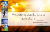 Meteorología aplicada a la³n... · Meteorología aplicada a la agricultura Nazareth Rojas Instituto Meteorológico Nacional Costa Rica . Variables Meteorológicas Radiación Solar