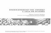ENDOGENEIDAD DEL DINERO YTASA DE INTERES · Resumen Mario García. "Endogeneidad del dinero y tasa de interés", Cuadernos de Economía, v. XIV, n. 21, Bogotá, 1994, páginas 143-155.