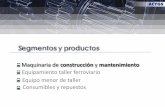Maquinaria de construcción y mantenimientoacygs.es/wp-content/uploads/2016/12/Maquinaria-de-construccion.pdf · Maquinaria de construcción y mantenimiento Equipamiento taller ferroviario