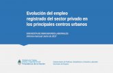 Evolución del empleo registrado del sector privado en los ...€¦ · En comparación con junio de 2016, las empresas pequeñas y grandes experimentaron incrementos en sus planteles
