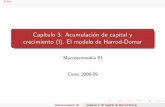 Capítulo 3: Acumulación de capital y crecimiento (I). El ...mkredler/macro3/slidesT3.pdf · Cap tulo 3: Acumulaci on de capital y crecimiento (I). El modelo de Harrod-Domar Macroeconom