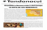 Tandanacui€¦ · En la actualidad, la RDC produce principalmente cobre, cobalto, coltán, oro, diamantes, tungsteno y petróleo. La RDC es el principal productor de cobre en África.