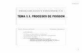 1.1 PPoisson PPoisson.pdf · Clasificación de los procesos estocásticos . 21/02/14 3 Tema 1 Cadenas de Markov en Tiempo Discreto Probabilidad y Estadística II Tiempo discreto y