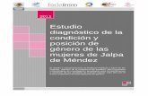 Estudio diagnóstico de la condición y posición de género ...cedoc.inmujeres.gob.mx/fodeimm/jalpademendez_diagnostico.pdf · mujeres de Jalpa de Méndez . El diseño e instrumentación