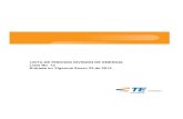 LISTA DE PRECIOS DIVISIÓN DE ENERGÍA Lista No. 12 …transformadores.com.co/pdf/TYCO_LISTA_PRECIOS_COMPILADA_LT-12.pdfConectores mecánicos con tecnología de tornillo fusible para