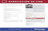 APRECIACIÓN DE CINEcentroculturalsj.com/info/apreciacion.pdf · 2019-12-08 · - Forista de cine para el Club Magaly. 2016 – actualidad. - Columnista de la sección de cine para