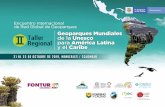 Geoparques Mundiales Taller de la Unesco Regional para ...€¦ · 21 AL 23 de octubre de 2019, MANIZALES / Colombia Geoparques Mundiales de la Unesco para América Latina ... Barra