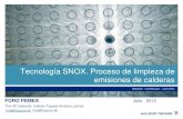 Tecnología SNOX. Proceso de limpieza de · 2012-08-08 · Proceso de limpieza de emisiones de calderas ... Generación directa de vapor de alta calidad para turbina o procesos. SNOX