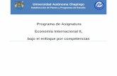 Programa de Asignatura Economía Internacional II, …dicea.chapingo.mx/wp-content/uploads/2020/01/programas/...KRUGMAN, capítulo 15, 16 y 17 4) Lecturas obligatorias SALVATORE, capítulos
