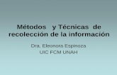 Métodos e instrumentos de recolección de la información · Métodos y Técnicas de recolección de la información. Métodos y Técnicas de recolección de la información Como