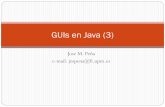 GUIs en Java (3) - UPM · 2012-10-08 · Problemática del desarrollo de grandes aplicaciones El desarrollo de GUI puede, fácilmente, convertirse en un proceso caótico. La dinámica