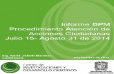Contenido - Francisco José de Caldas District Universitycidc.udistrital.edu.co/web/documentos/informes/BPM/2014/Informe... · Tiempo de Ciclo ... Ranking de Activaciones ... inmediata