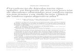 TRABAJOS ORIGINALES Prevalencia de hipolactasia tipo ... · el ensayo de actividades enzimáticas (2,3), de gran sensibi-lidad y especificidad pero de elevado costo y complejidad,