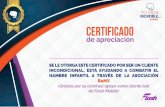 certificado - TUVidaINCREIBLE · 2019-01-17 · Title: certificado Created Date: 11/3/2017 5:12:34 PM