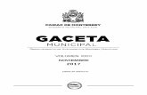 NOVIEMBRE 2017 - Gobierno Municipal de Monterreyportal.monterrey.gob.mx/pdf/gacetas/2017/Gaceta_Nov_2017.pdf · día de la sesión ordinaria del 14 de noviembre de 2017. 2. Se aprobó