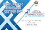 Estructura Programática Entidad 035 · ENTIDAD 35 Distribución Presupuestaria por Grupo de Gasto ( Expresado en Bolivianos) Fuente: Datos extraídos del SIGEP Elaboración: DGAA