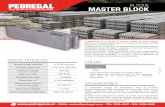 BLOQUE MASTER BLOCK - Pedregalpedregal.co.cr/fichas/BLOQUE MASTERBLOCK FT 2016.pdf · paredes en el interior y unión de los bloques. Por sus dimensiones, método constructivo, forma,