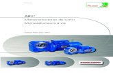 AS07 Motorreductores de sinfín Motoréducteurs à vis...la flexibilidad de almacén IEC Motor eléctrico NEMA MG1-12 Dimensiones de acoplamiento IEC 72-1 •Elevada rigidez torsional