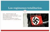 Los regímenes totalitarios. · Los inicios de nazismo Adolf Hitler se pone al mando del Partido Nacionalsocialista alemán de los Trabajadores (1921). En 1923, los nazis organizaron
