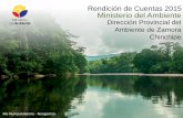 Dirección Provincial del Ambiente de Zamora Chinchipe€¦ · Logros de la gestión Unidad de Calidad Ambiental: Gestión de desechos • Playatón del río Bombuscaro y Zamora.