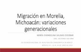 Migración en Morelia, Michoacán: variaciones generacionales · Aguascalientes: INEGI, pp. 52-53. Número de Porcentaje respecto a la población total Evolución de la población