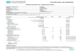 Certificado de Análisis Betametasona dipropionatoTAMAÑO PARTICULA 100% 7.21 MICRAS