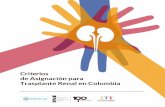 Criterios de Asignación para Trasplante Renal en Colombia · 5.2. Definición de la(s) preguntas de consenso 5.3. Revisión Sistemática de literatura 6. RESULTADOS 6.1 Recomendaciones