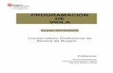 PROGRAMACIÓN DE VIOLAconservatorioburgos.centros.educa.jcyl.es/sitio/upload/... · 2019-11-04 · Programación de Viola. Curso 2019/2020 Conservatorio Profesional de Música de