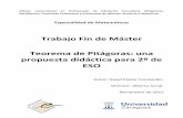 Trabajo Fin de Máster Teorema de Pitágoras: una …invenio2.unizar.es/record/36793/files/TAZ-TFM-2015-917.pdf- Construcción de puzles pitagóricos como actividad dinámica y cooperativa.