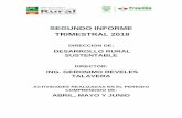 SEGUNDO INFORME TRIMESTRAL 2018 - Fresnillo · seguimiento al proyecto de agroparque fresnillo, en el cual se determina que al tÉrmino de la veda electoral se pueda convocar a los