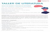 TALLER DE LITERATURA - alianzafrancesa.org.ar · TALLER DE LITERATURA INICIA EN AGOSTO Y FINALIZA EN NOVIEMBRE DESCRIPCIÓN: Este taller propone iniciarse a la literatura francesa