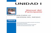 MP UNIDAD I MANUAL INTEGRADO€¦ · Manual del Participante 4 Manual Metodológico Integrado de Educación en Gestión del Riesgo. Recursos para la Gestión del Riesgo: Capacidades